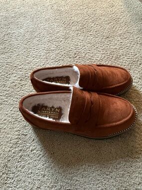 Women’s Suede Slip-On Loafers in Brown